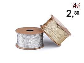 Χριστουγεννιάτικο πλακέ σχοινί / κορδόνι λούρεξ, πλάτος 1,2 mm