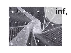 Τούλι με αστέρια και ολόγραμμα