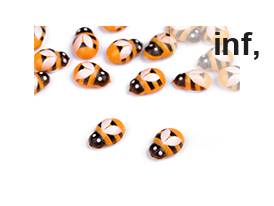 Μίνι ξύλινα αυτοκόλλητα-μέλισσες με επίπεδη πλάτη